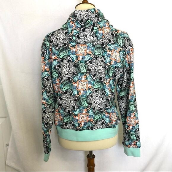 ADIDAS ORIGINALS HOODED SWEATSHIRT ZOO PRINT - Picture 4 of 7